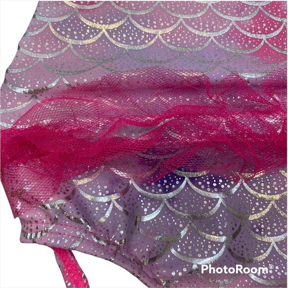 NWT Girls Real Love Brand Pink Mermaid Print One Piece Bathing Suit - Picture 5 of 5